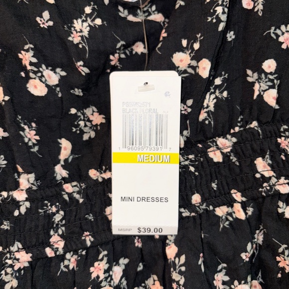 Pink Rose Black Floral Dress - Picture 2 of 7